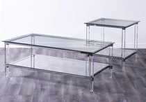 Topline Home Furnishings Table Basse Rectangulaire En Verre