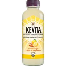 KeVita Sparkling Fermented Drink Lemon Ginger Flavour, 450mL Bottle