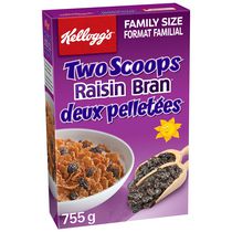 Céréales Kellogg's Raisin Bran deux pelletées, 755 g