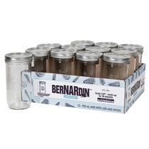Bocaux en verre Bernardin à grande ouverture avec couvercles et bandes, 750 ml, 12 unités