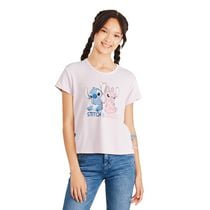 Disney Girls' Stitch Rib T-Shirt