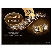 Truffes LINDOR au chocolat noir à 70 % de cacao de Lindt – Boîte (156 g)