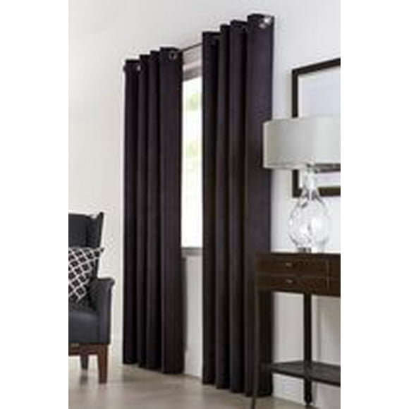 Loft Living Nova, assombriissant panneau de rideau à oeillets, en faux suede 54" x 95", gris foncé