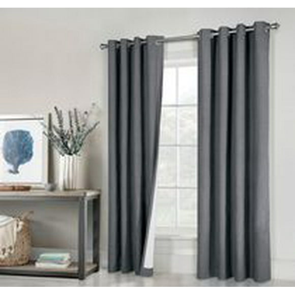 Loft Living Shanel, panneau de rideau à oeillets 100% occultant en faux lin 52" x 95", sable