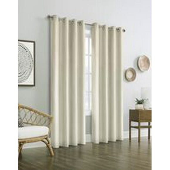 Loft Living Varsha, panneau de rideau à oeillets texturé, 100% occultant 52" x 84", blanc cassé