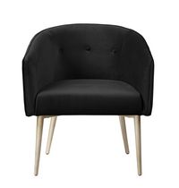 Topline Home Furnishings Chaise d'appoint en velours noir