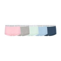 Reebok Girls' 5 Pack Cotton Stretch Boyshort