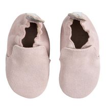 Robeez - Baby, Infant, Toddler, Girls - Soft Sole Suede Leather Shoes with Suede Sole - Pretty Pearl - Pink