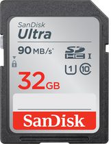 SanDisk 32G Ultra SDHC UHS-1 Memory Card - 90MB/s, C10, U1, Full HD, SD Card - SDSDUNC-032G-CW6IN