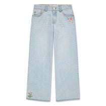 Jean taille mi-haute coup baggy brodé de fleurs Levi Strauss Signature pour fille