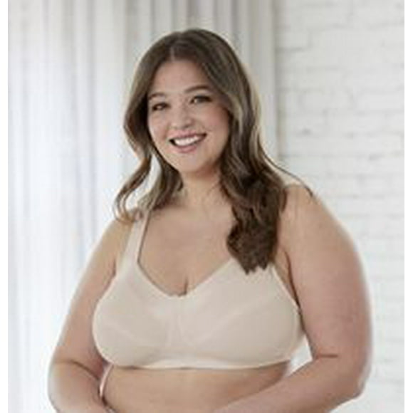 Bestform 9706715 Satin Trim Wireless Cotton Bra with Unlined Cups, Sizes 36B-44D