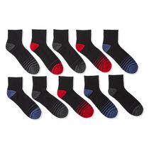 Athletic Works Men's Anklet Socks 10-Pack