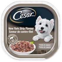 Nourriture humide pour chiens CESAR filets en sauce saveur de contre-filet
