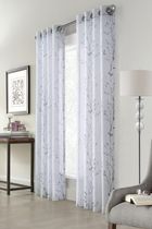 Baldwin Sheer Grommet Curtain Panel Pair by Habitat - 52" x 95" in White