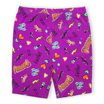 That Girl Lay Lay Short cycliste imprimé pour fille. Ce short de vélo tendance au genou pour filles a une bande élastique à la taille