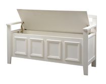 Linon Home Décor Niles White Storage Bench
