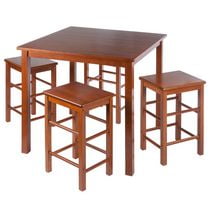 Winsome Stella 5-Pc Set Space Saver Teak Finish