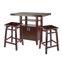 Winsome Albany 3-pc Set High Table w/ Counter Stools