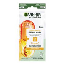 Garnier Sérum Masque en Tissu avec Vitamine C + Ananas, soin illuminant de la peau pour peau terne et fatiguée, 1 masque en tissu (14 mL)
