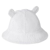 George Baby Girls' Eyelet Hat with Ear Appliques