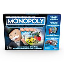 Monopoly Super banque électronique, unité bancaire électronique, jeu sans billets de banque, avec récompenses, technologie sans contact, dès 8 ans