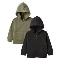 George Toddlers' Gender Inclusive Fleece Full Zip Hoodie 2-Pack