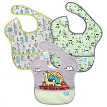 Bumkins SuperBib, bavoir pour bébé, imperméable, lavable, résistant aux taches et aux odeurs, 6-24 mois - paquet de 3 - lama