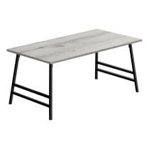 Monarch Specialties Table A Café, Accent, Cocktail, Rectangulaire, Salon, 40"l, Métal, Stratifié, Gris, Noir, Contemporain, Moderne