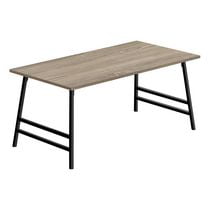 Monarch Specialties Table A Café, Accent, Cocktail, Rectangulaire, Salon, 40"l, Métal, Stratifié, Brun, Noir, Contemporain, Moderne