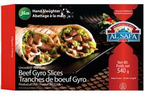 Tranches de boeuf cru Gyro d'Al Safa Halal entièrement cuit