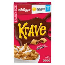 Céréales Kellogg's Krave Saveur de chocolat, format familial, 525 g