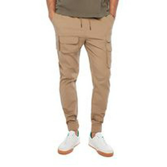 Jeaniologie ™ Pantalon de jogging cargo à tirer pour hommes - Beige