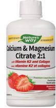 Calcium & Magnésium Citrate 2:1 avec vitamine K2 et collagène, Fraise