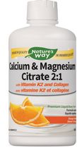 Calcium & Magnésium Citrate 2:1 avec vitamine K2 et collagène, Orange, 500 ml