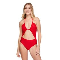 No Boundaries Women's Cut-Out One Piece Swimsuit