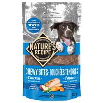Nature's Recipe Chewy Bites Grain Free Natural Dog Treats, Chicken, Sweet Potato & Apple Recipe, 227g-454g