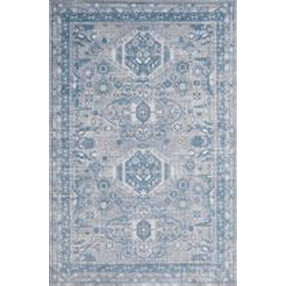 Rug Ease Abril Grey and Blue Area Rug