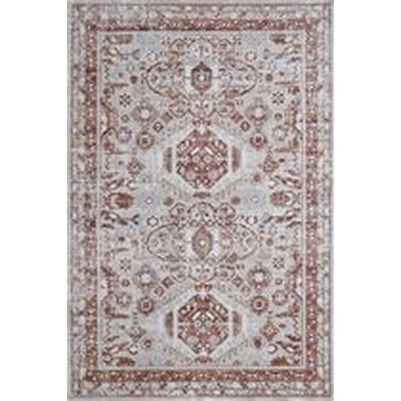 Rug Ease Abril Mink and Terracotta Area Rug