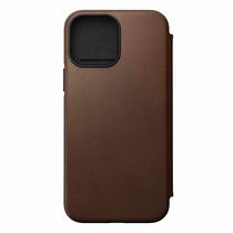 Nomad Horween Leather Rugged Folio Case MagSafe Compatible iPhone 13 Pro Max Rustic Brown