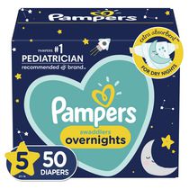 Couches Pampers Swaddlers Overnight, format Super