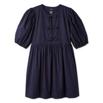 Robe en popeline avec boucle à l’avant George pour femmes