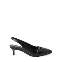 Time and Tru Women's Slingback Kitten Heels