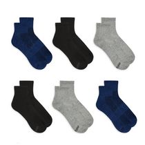 Fruit of the Loom All Day Comfort Cotton Blend Ankle Socks for Men (6-Pack)