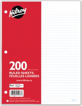 Hilroy Hilory Refill Paper Ruled, 200 Sheets
