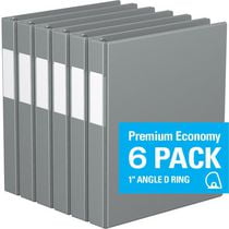 Davis Group, Premium Economy, D Ring, Binder, 6 Pack, 1"