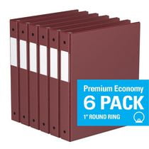 Davis Group, Premium Economy, Round Ring, Binder, 6 Pack, 1"