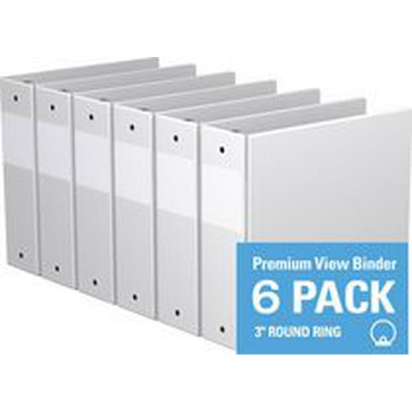 Davis Group, Premium Economy, Round Ring, Binder, 6 Pack, 3"