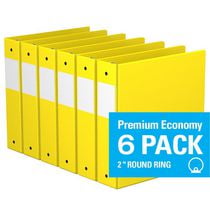 Davis Group, Premium Economy, Round Ring, Binder, 6 Pack, 2"