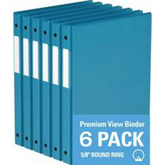 Davis Group, Premium Economy, Round Ring, Binder, 6 Pack, 5/8"