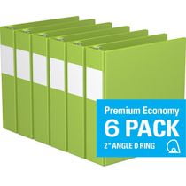 Davis Group, Premium Economy, D Ring, Binder, 6 Pack, 2"